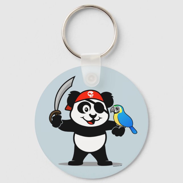 Pirate Panda Keychain (Front)