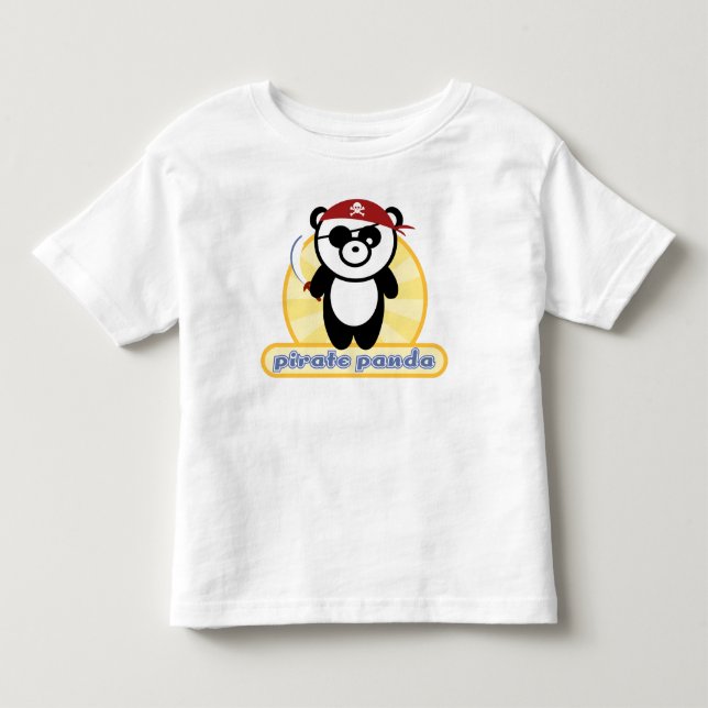 Pirate Panda Kids T-shirt (Front)