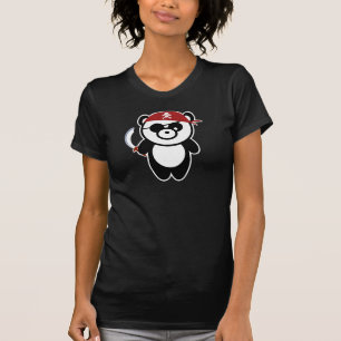 Pirate Panda Ladies Twofer T-shirt