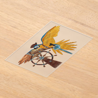 Pirate Parrot Acrylic Invitations