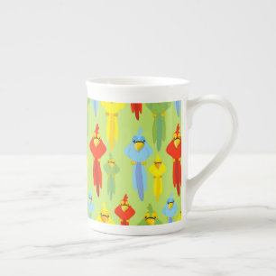 Pirate Parrot Bird Lovers Tropical Summer Animals Bone China Mug