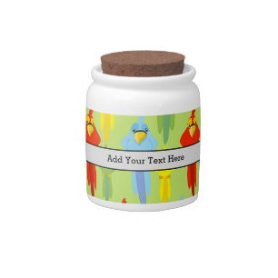 Pirate Parrot Bird Lovers Tropical Summer Animals Candy Jar