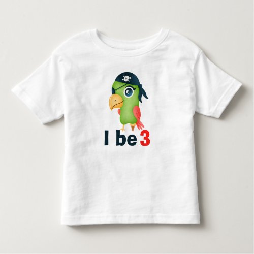 Pirate Parrot Birthday Toddler T_shirt