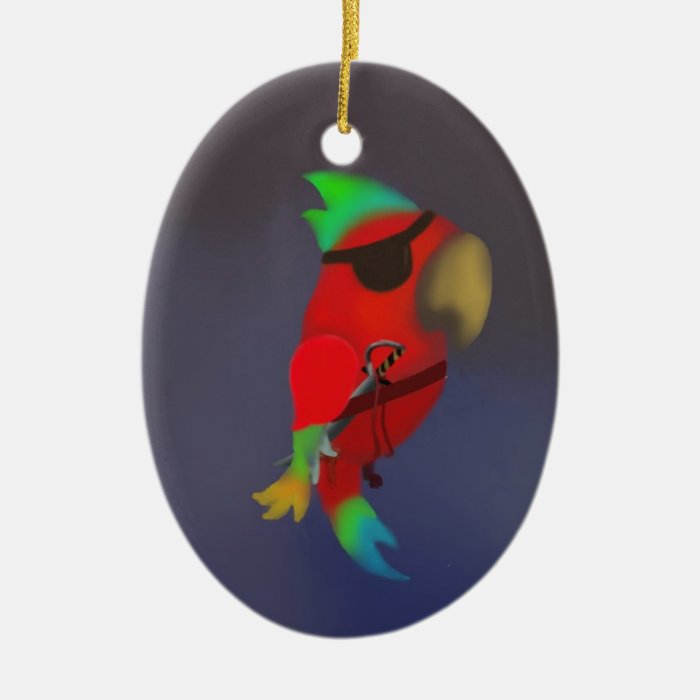 Pirate Parrot Christmas Ornaments