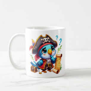 Pirate Parrot Cute Adventure Art Coffee Mug