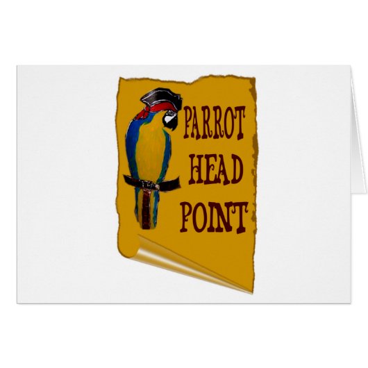Pirate Parrot Head Cards (Front Horizontal)