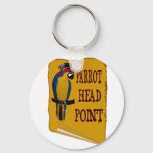 Pirate Parrot Head Keychain