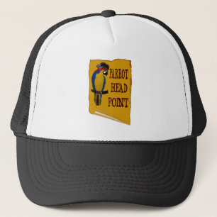 Pirate Parrot Head Trucker Hat