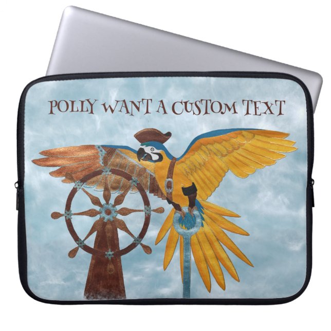 Pirate Parrot Laptop Sleeve (Front)