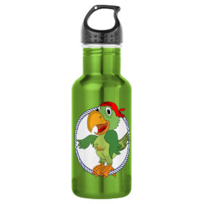 Pirate Parrot Nautical Stainless Steel Water Bottle