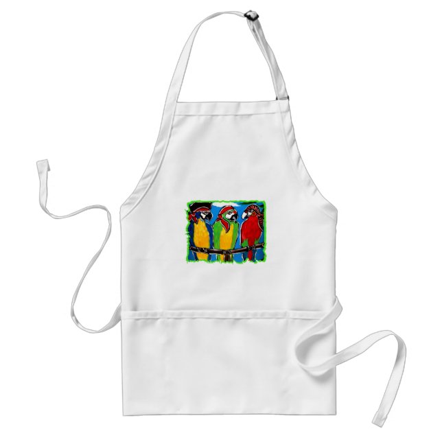 PIRATE PARROTS ADULT APRON (Front)