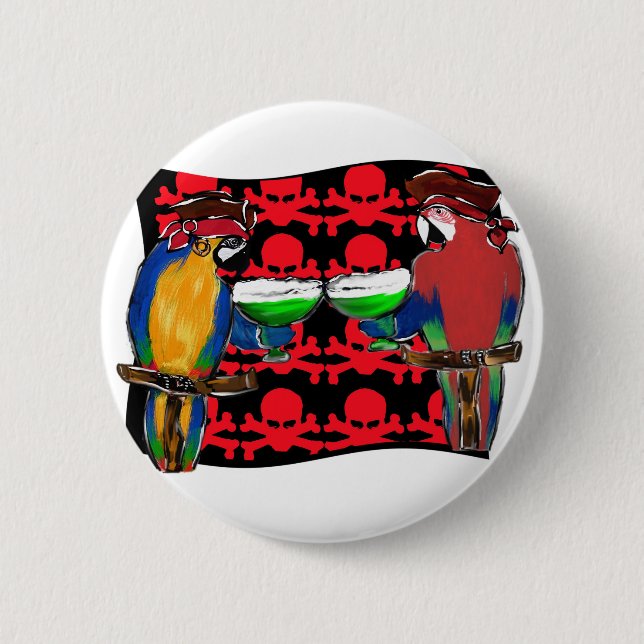 Pirate Parrots Button (Front)