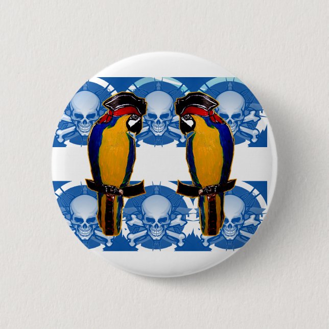 Pirate Parrots Button (Front)