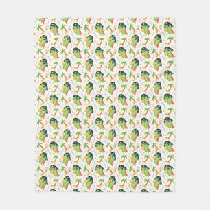 Pirate Parrots Fleece Blanket