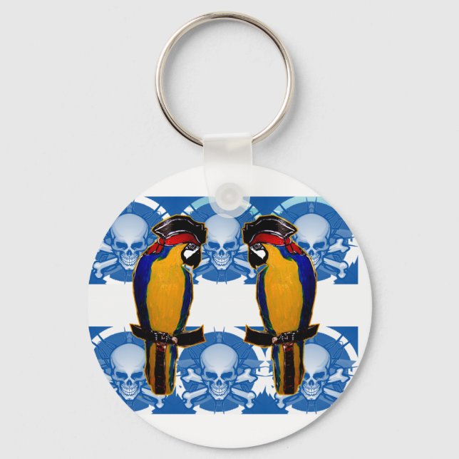Pirate Parrots Keychain (Front)