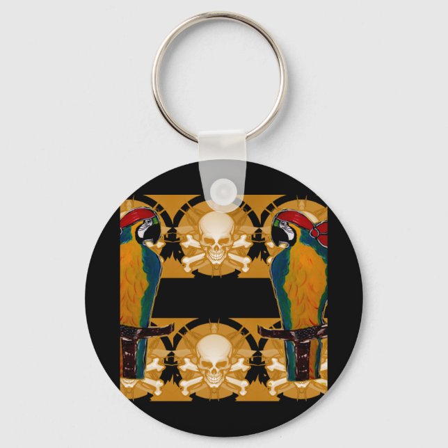 Pirate Parrots Keychain (Front)