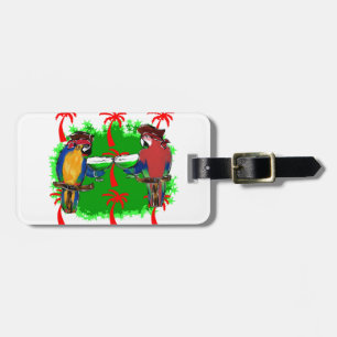 PIRATE PARROTS LUGGAGE TAG