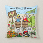 Pirate parrots pillow