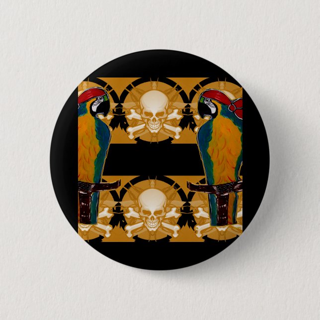 Pirate Parrots Pinback Button (Front)
