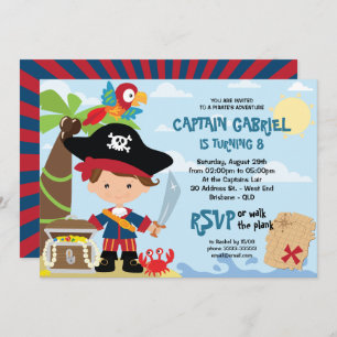 Pirate Party Birthday Invitations