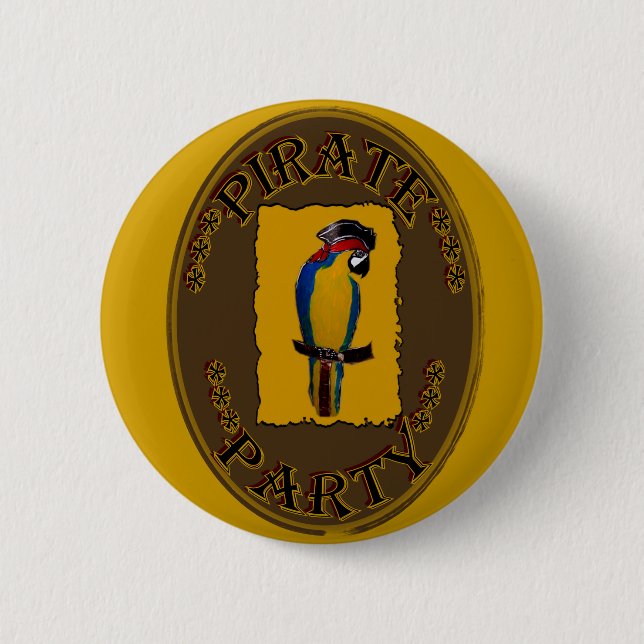 PIRATE PARTY BUTTON (Front)