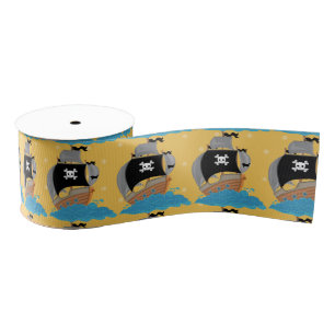 Pirate Party * choose background color Grosgrain Ribbon