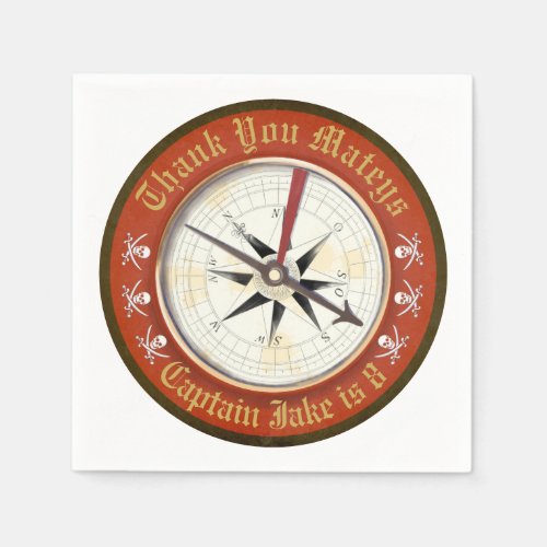 Pirate Party Compass Napkins