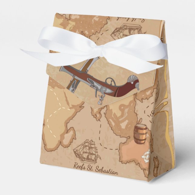 Pirate party favor bags - favor boxes (Front Side)