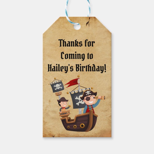 Pirate Party Favor Tag (Front)