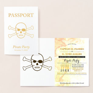 Pirate Party Gold Foil Passport Foil Card