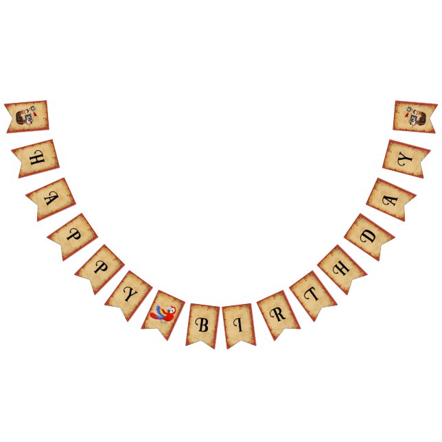 Pirate Party Happy Birthday  Bunting Flags (All)