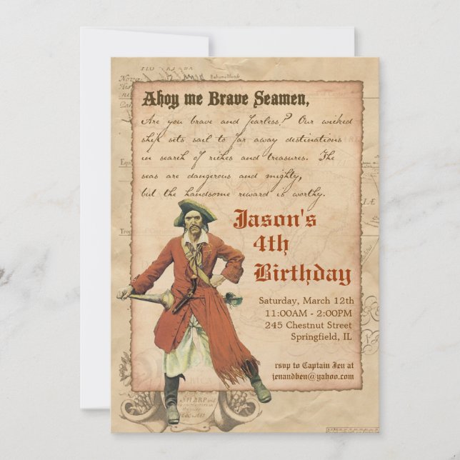 Pirate Party Invitation (Front)