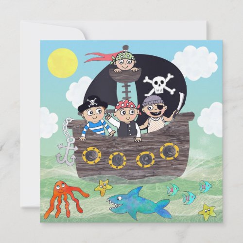 Pirate party invitations