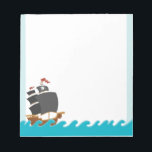 Pirate Party Notepad<br><div class="desc">Ahoy there mateys! This fun notepad features a pirate ship on rough waters!</div>