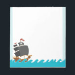 Pirate Party Notepad<br><div class="desc">Ahoy there mateys! This fun notepad features a pirate ship on rough waters!</div>