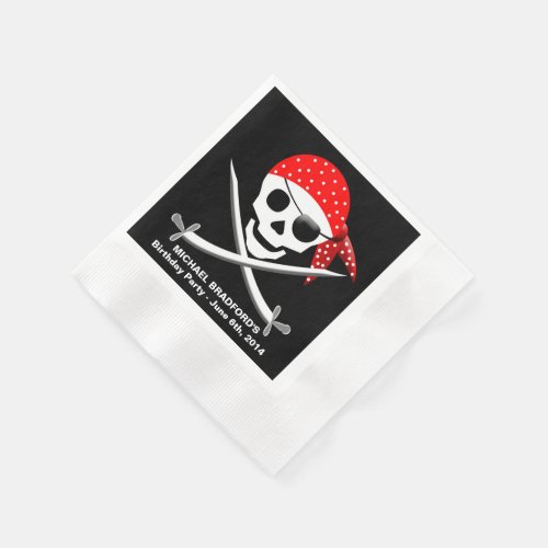 PIRATE PARTY PAPER NAPKINS 50 PER PACK