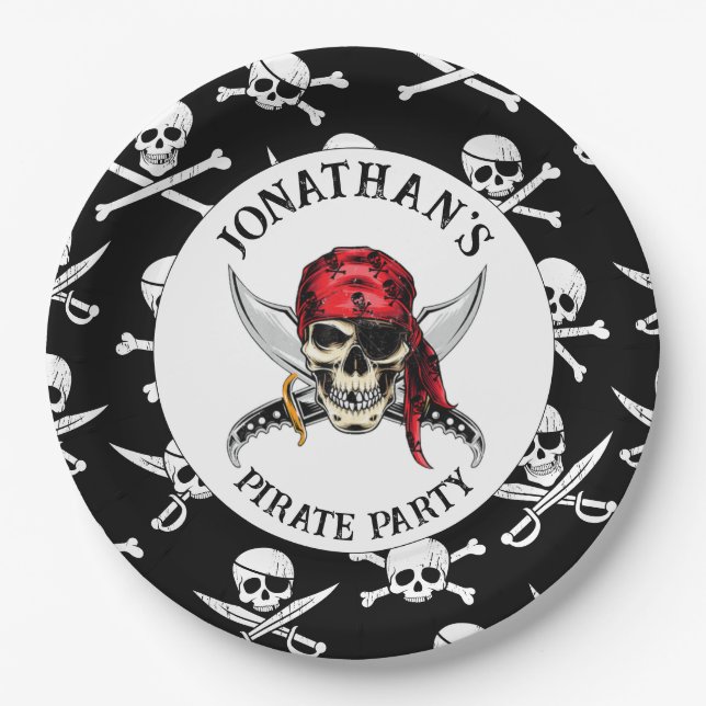 PIRATE PARTY Paper Plate (Front)