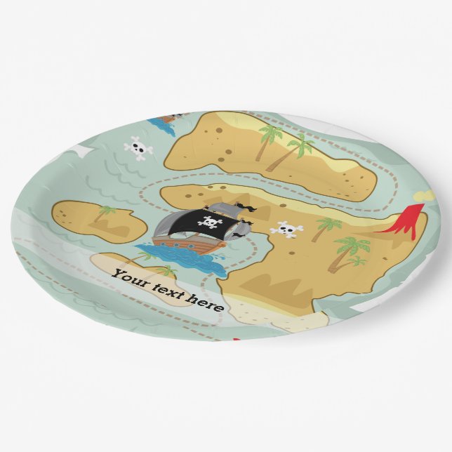 Pirate Party Paper Plates (Angled)