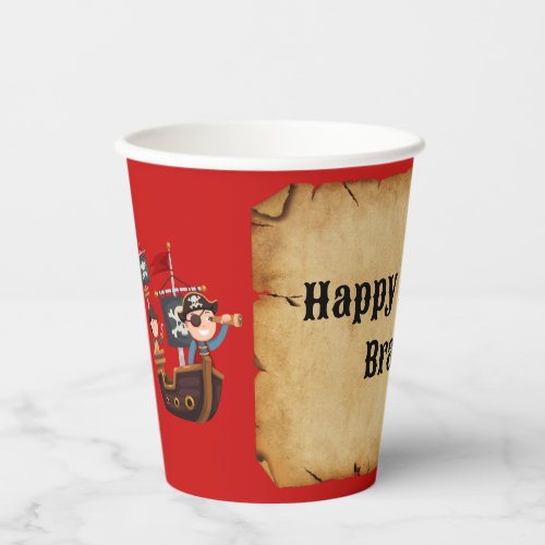 Pirate Party Personalized Paper Cup