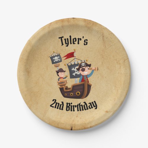 Pirate Party Personalized Plates