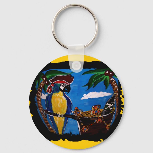 Pirate Party Pet Keychain (Front)