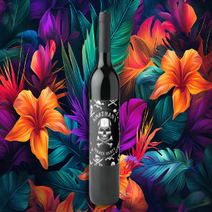 Pirate Party Ship Wine Label