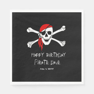 Pirate Party Skull and Crossbones Paper Napkins