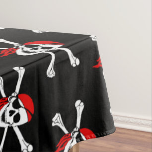 Pirate Party Skull and Crossbones Tablecloth
