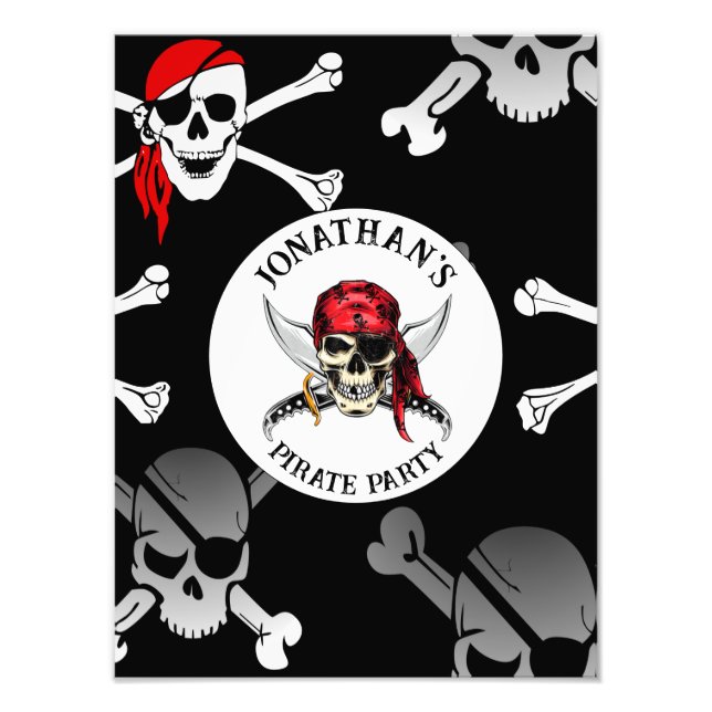 PIRATE PARTY SKULLS PHOTO PRINT (Front)