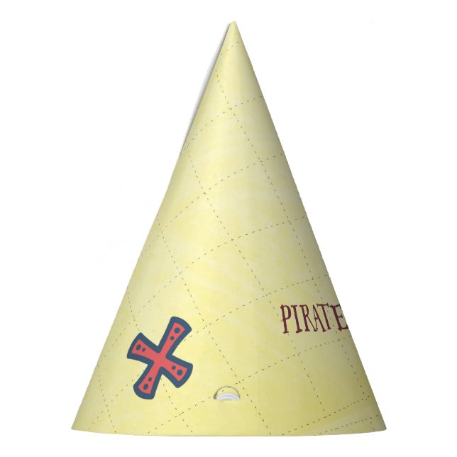 Pirate Party Treasure Map Party Hat (Left)