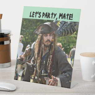 PIRATE PARTY WELCOME PEDESTAL SIGN