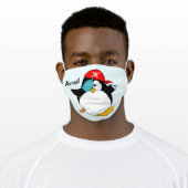 Pirate Penguin Argh! Adult Cloth Face Mask (Worn)