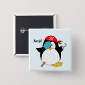 Pirate Penguin Argh! Button (Front & Back)