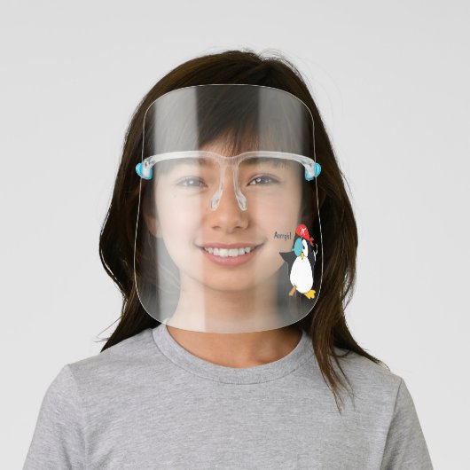 Pirate Penguin Argh | Side Face Shield (Insitu)